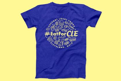 用#EatForCLE t恤来表达你对我们餐厅社区的支持。
